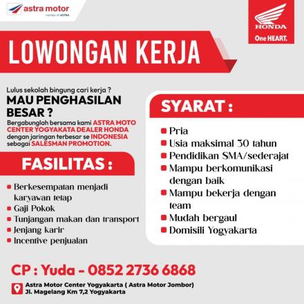 Informasi Lowongan PT Astra Motor