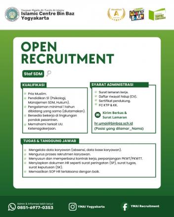 Informasi Lowongan Islamic Center Bin Baz