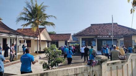 Pamong Gadingsari Hadiri Senam Lintas Sektoral di Polsek Sanden