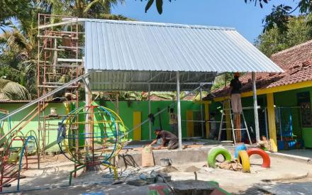 Bantuan dari Yayasan Korea Selatan, TK Pertiwi 12 Gadingsari Bangun Ruang Perpustakaan