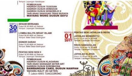 GELAR BUDAYA HARI JADI DESA GADINGSARI KE 71